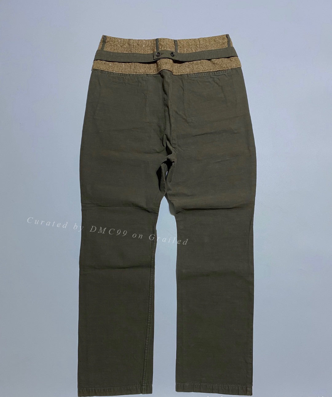 KAPITAL Cotton-Linen Spliced Riding Pants