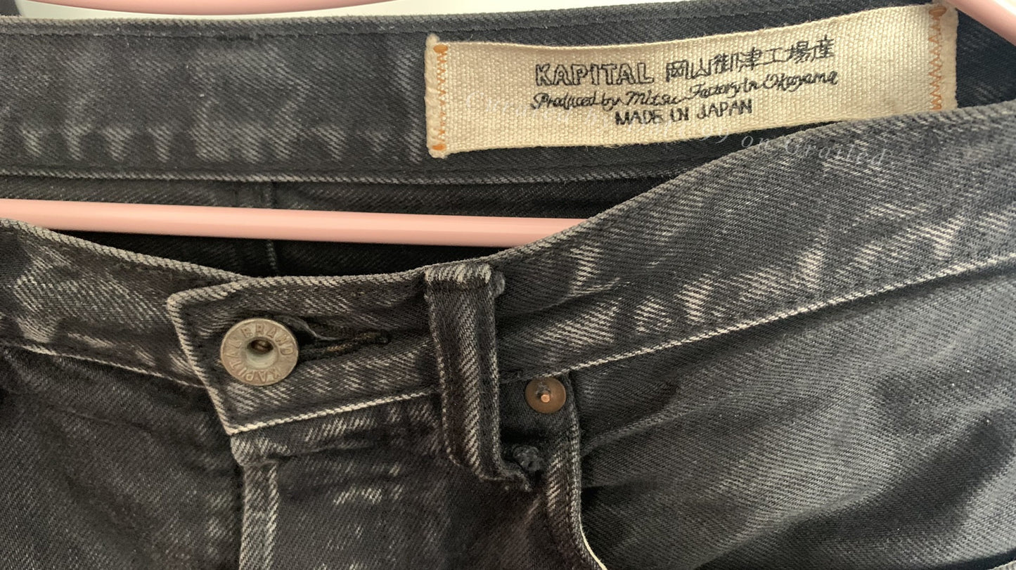 Kapital Washed Gray Gemstone Jeans