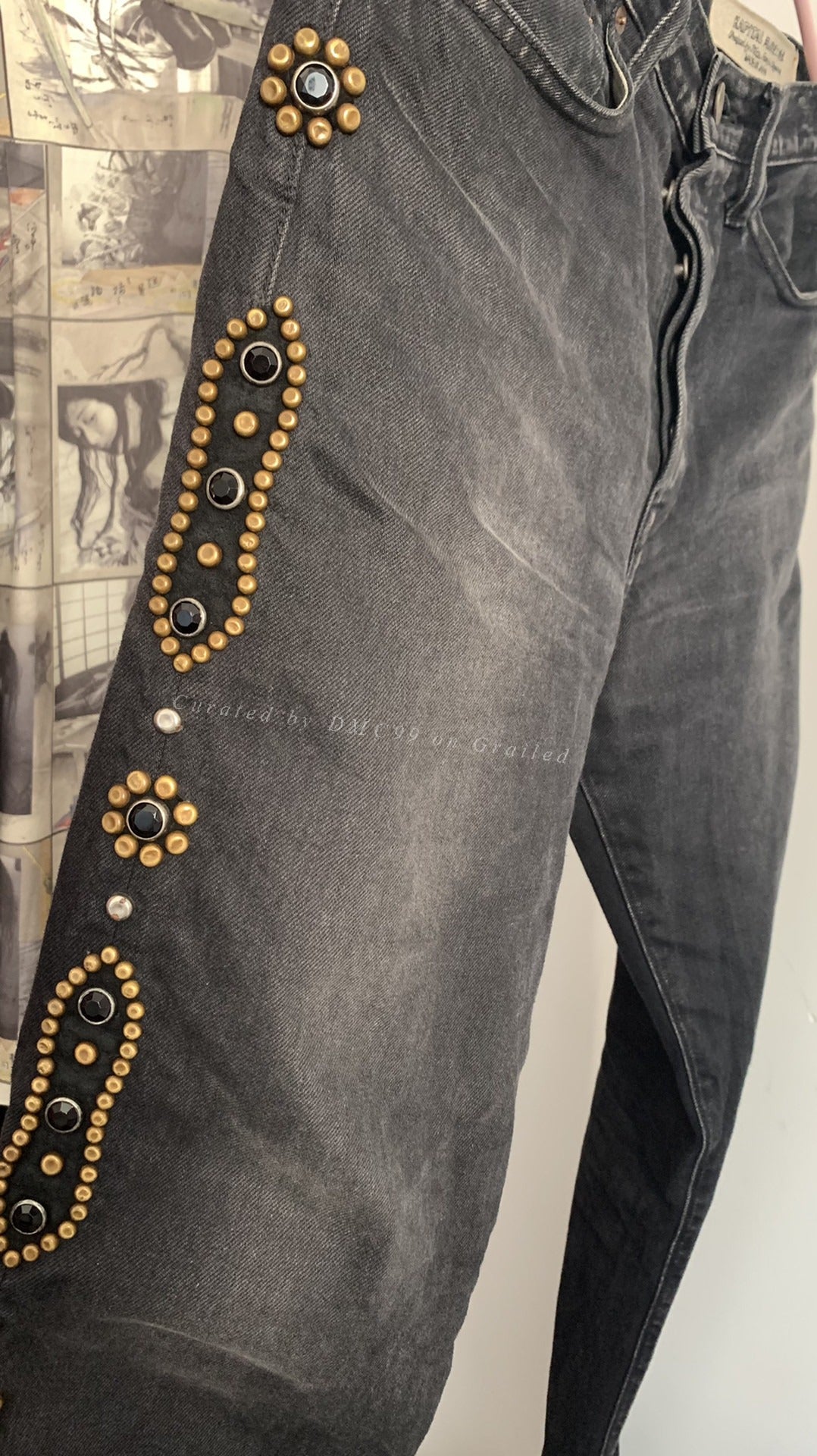 Kapital Washed Gray Gemstone Jeans