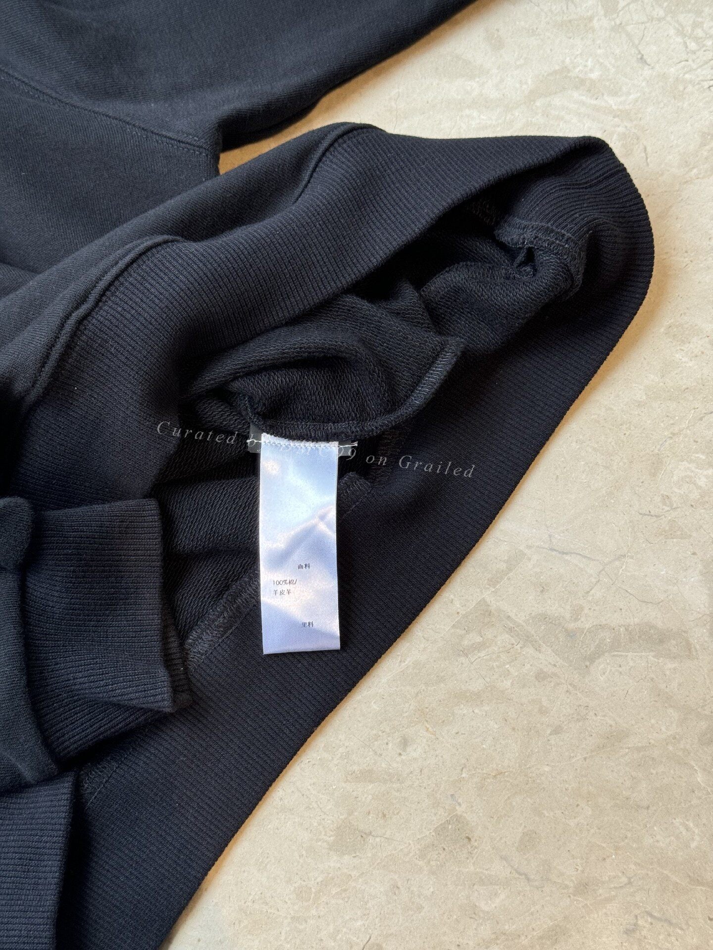 YSL Men's Patchwork Leather Crewneck Sweatshirt