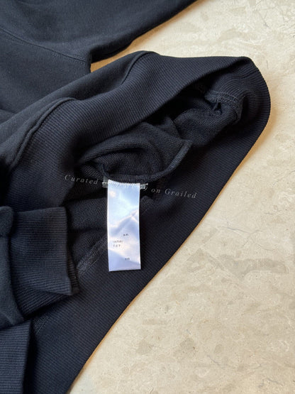 YSL Men's Patchwork Leather Crewneck Sweatshirt