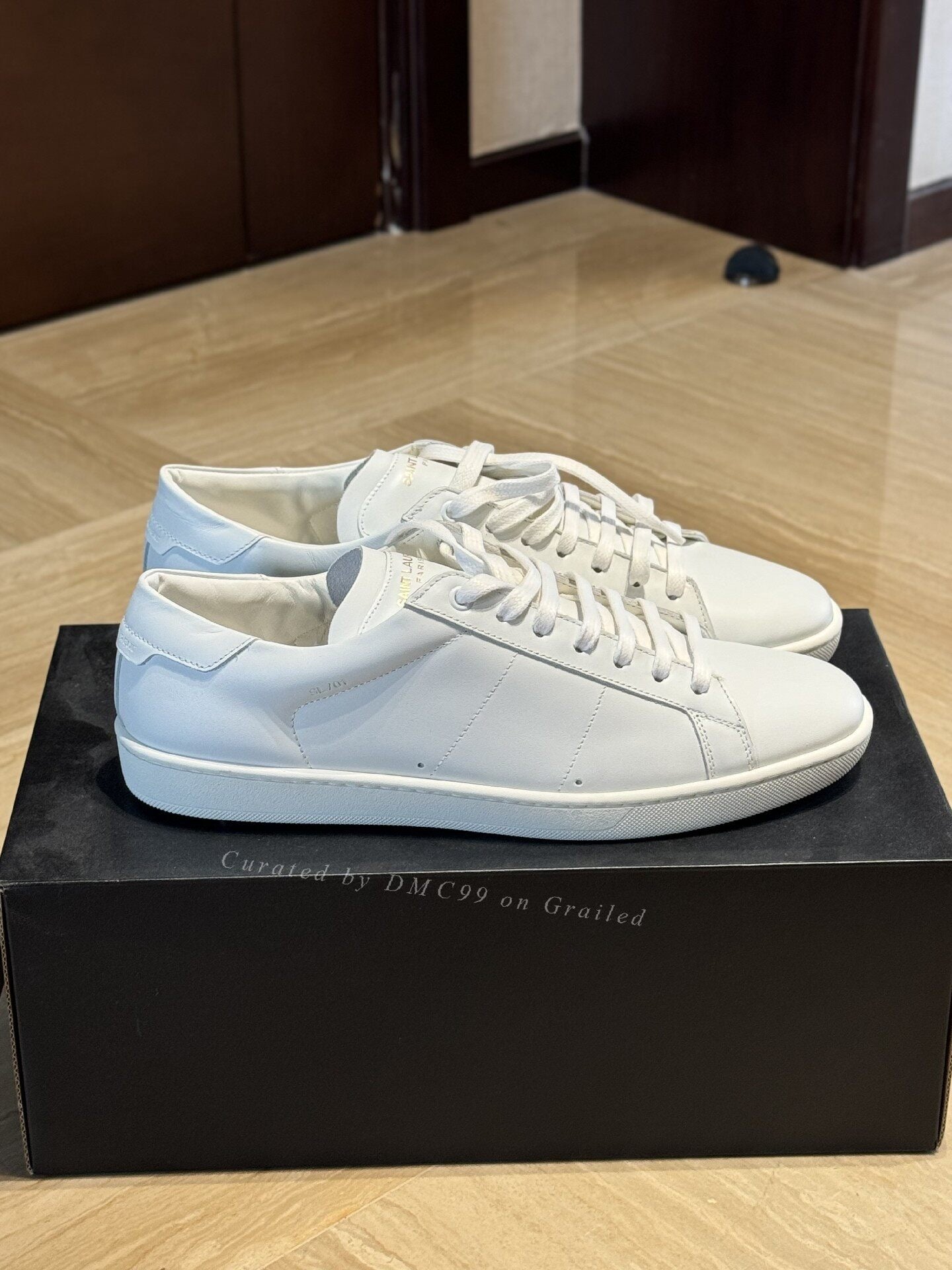 Saint Laurent Andy White Leather Sneakers