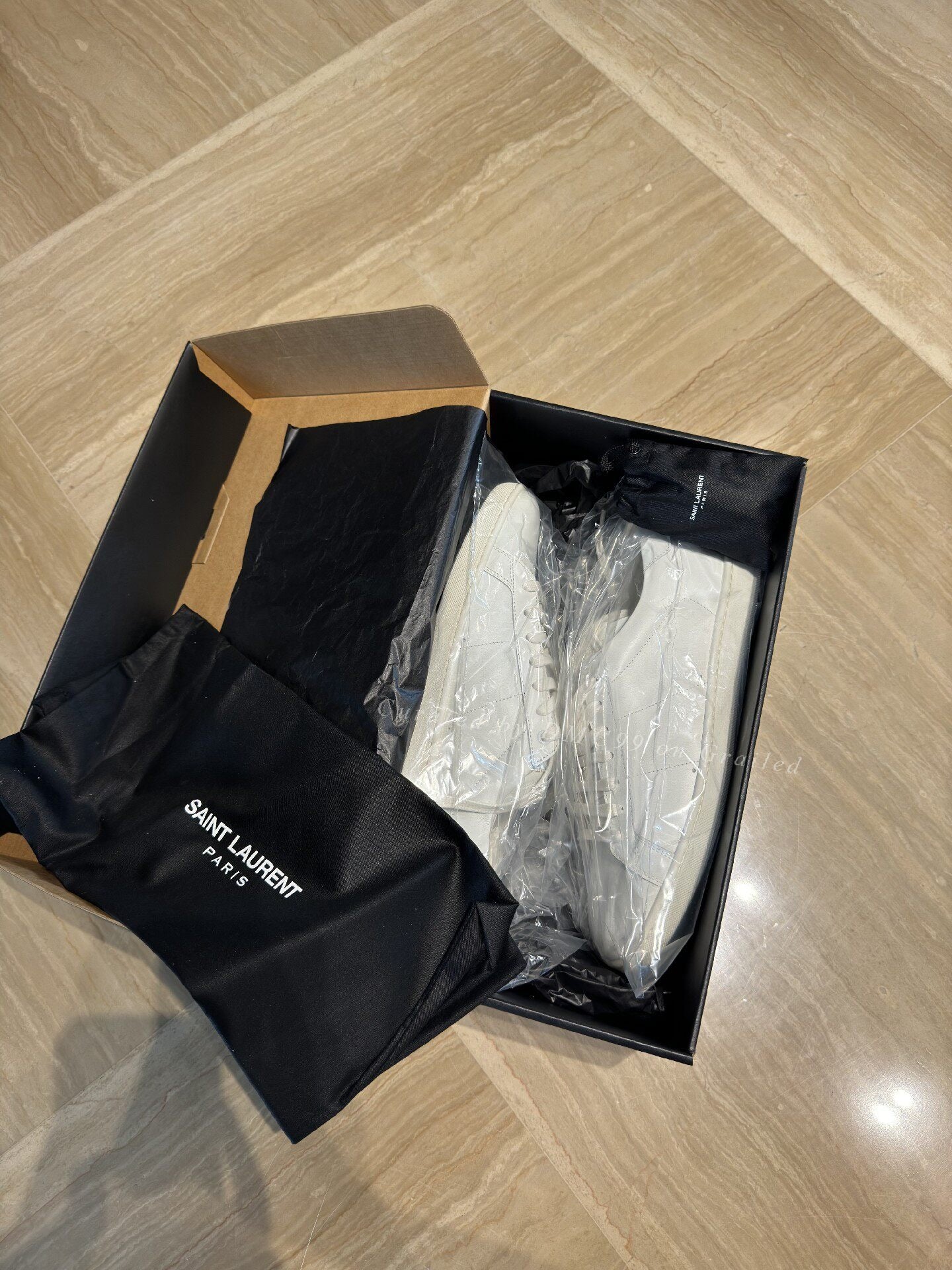 Saint Laurent Andy White Leather Sneakers