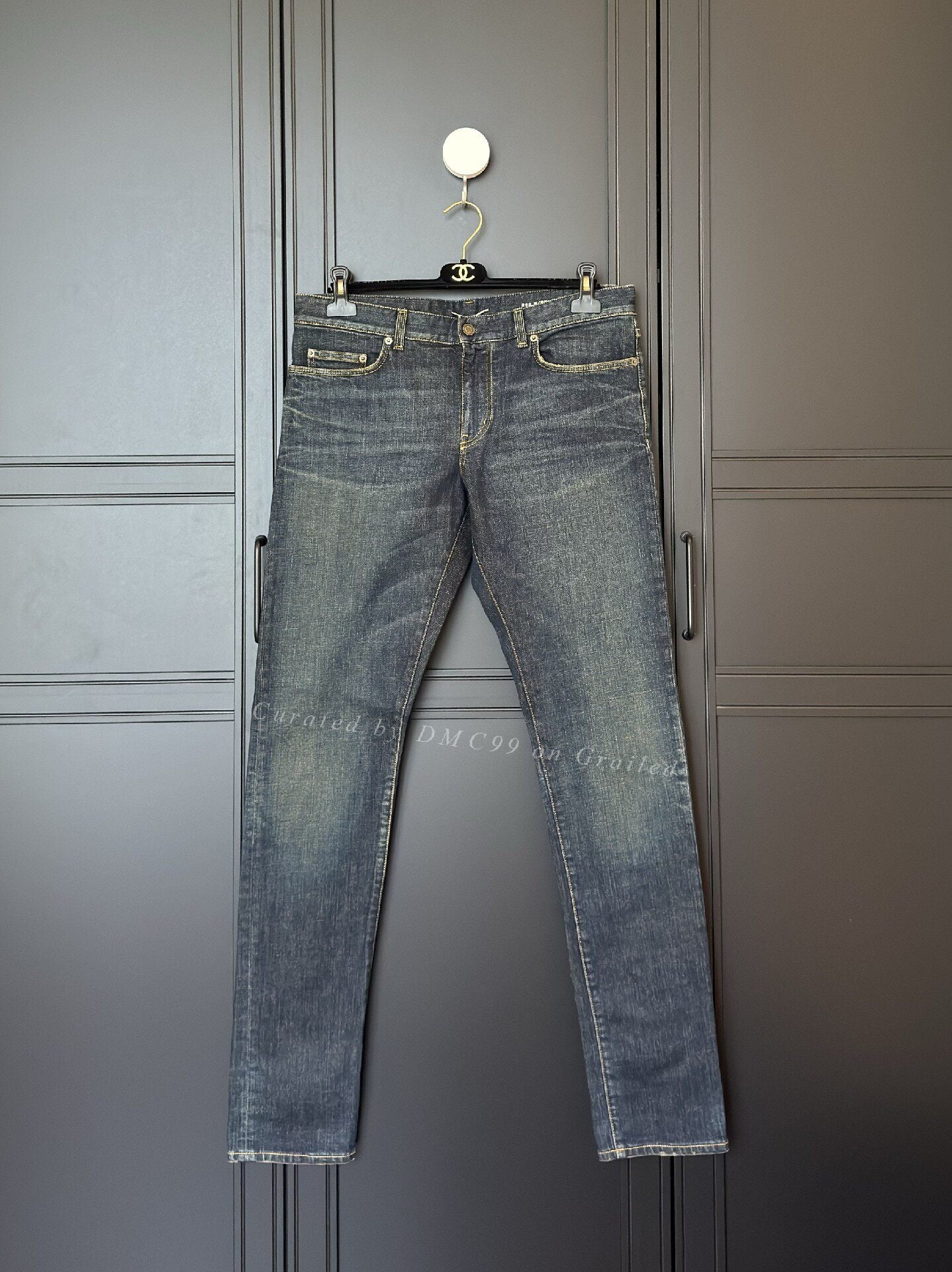 Saint Laurent Men's Vintage Blue Jeans