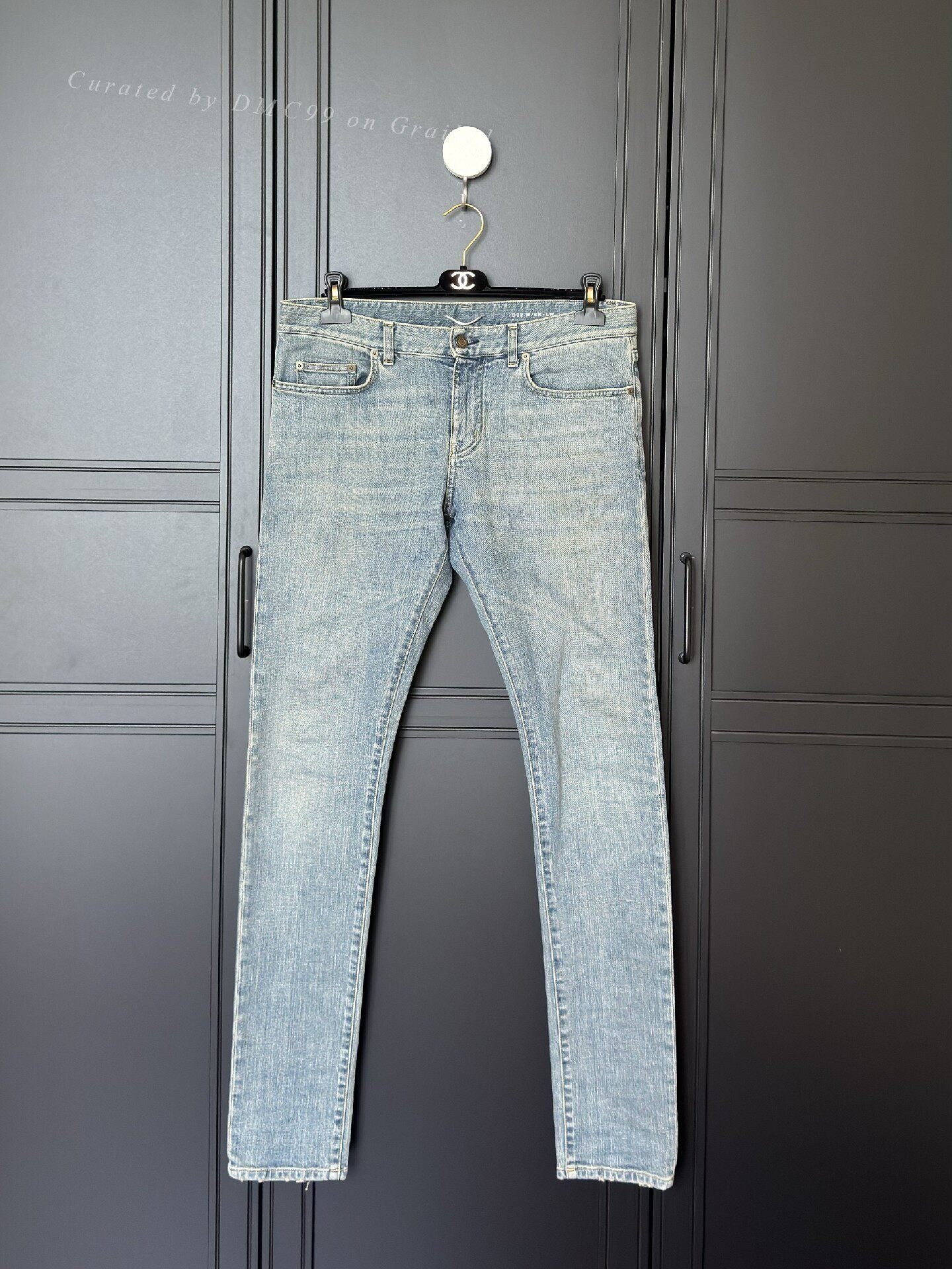 YSL/SLP Men's Washed Blue Jeans