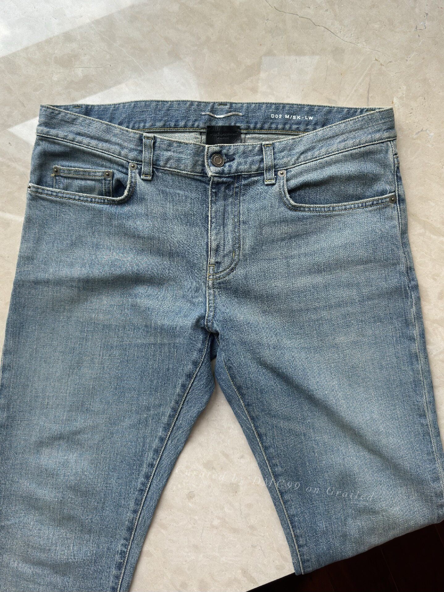 YSL/SLP Men's Washed Blue Jeans