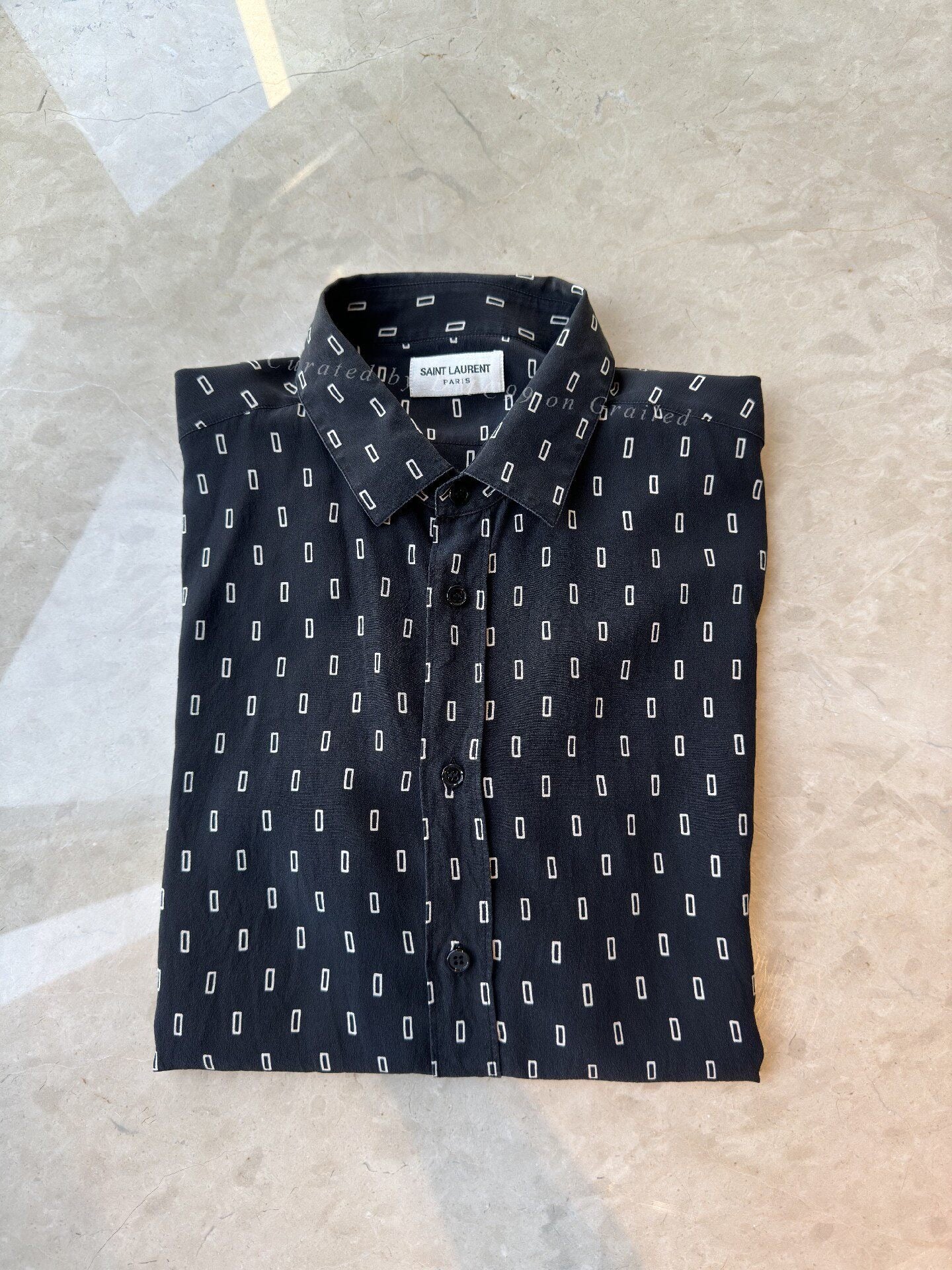 YSL Men's 100% Silk Printed Shirt