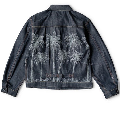 KAPITAL 22SS Palm Tree Jacquard Denim Jacket