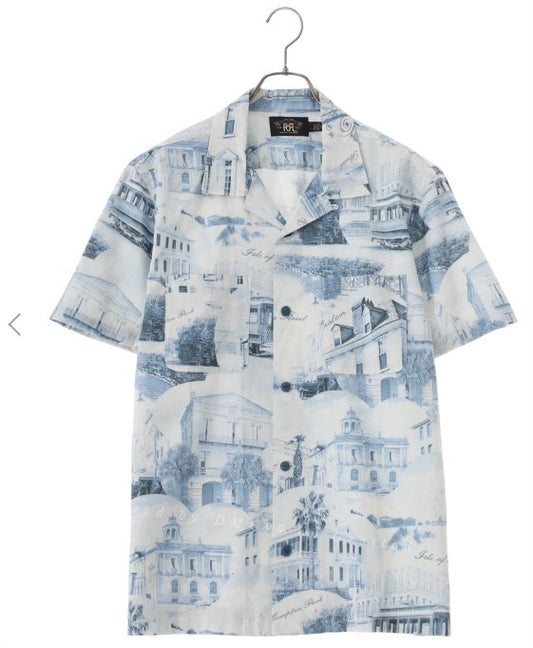 BEAMS PLUS/RRL Men's Printed Short-Sleeve Shirt
