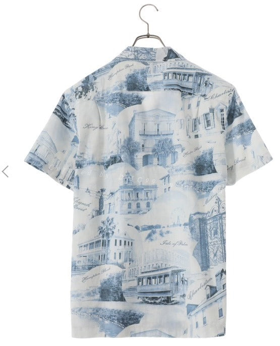 BEAMS PLUS/RRL Men's Printed Short-Sleeve Shirt