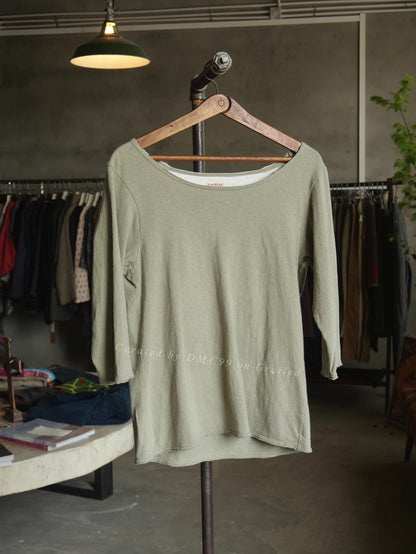 Kapital 3/4 Sleeve Colorblock Totem Embroidery Top