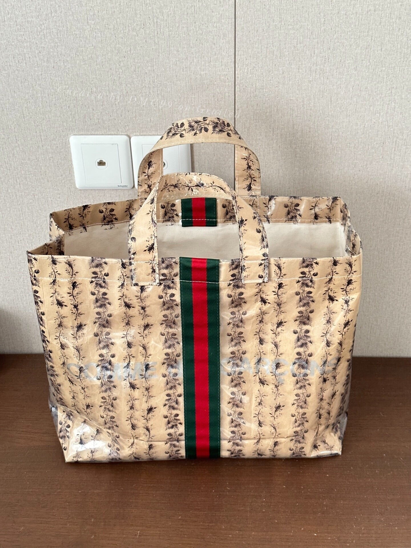 CDG x Gucci Limited Print Tote Bag