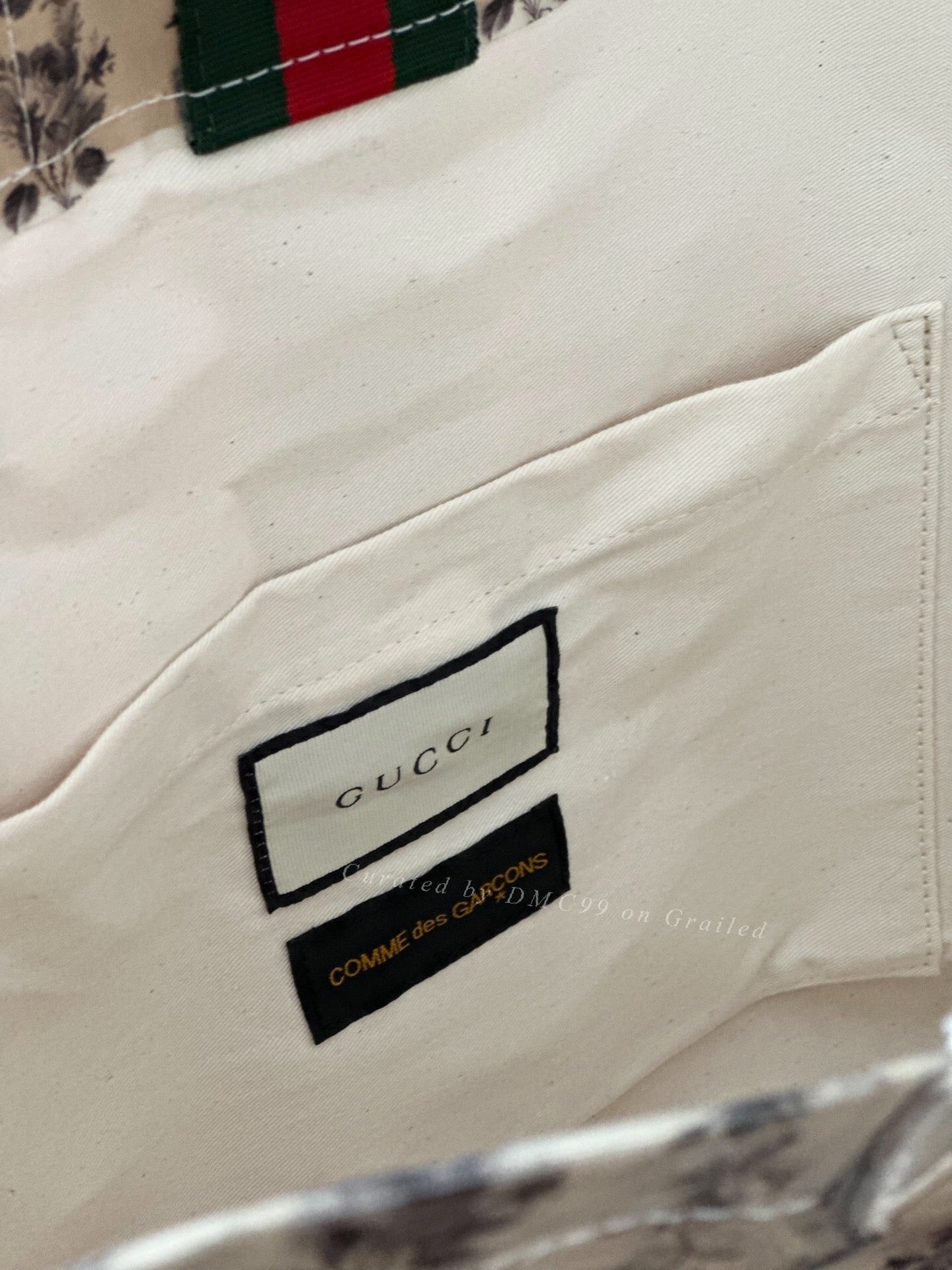 CDG x Gucci Limited Print Tote Bag