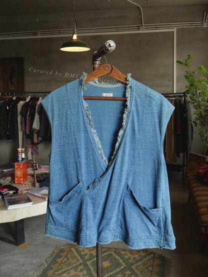 Kapital Indigo Dyed Frayed Top