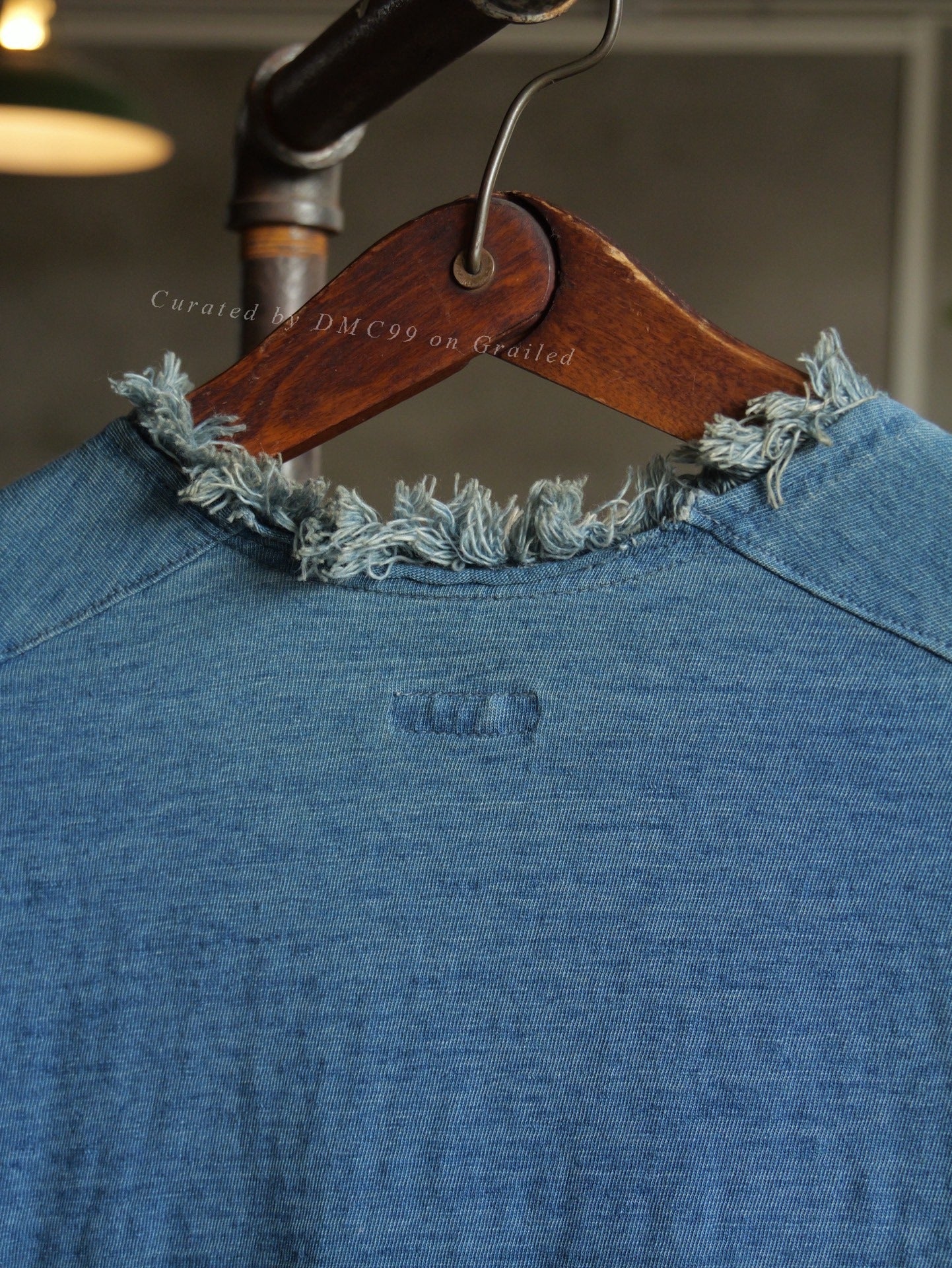 Kapital Indigo Dyed Frayed Top