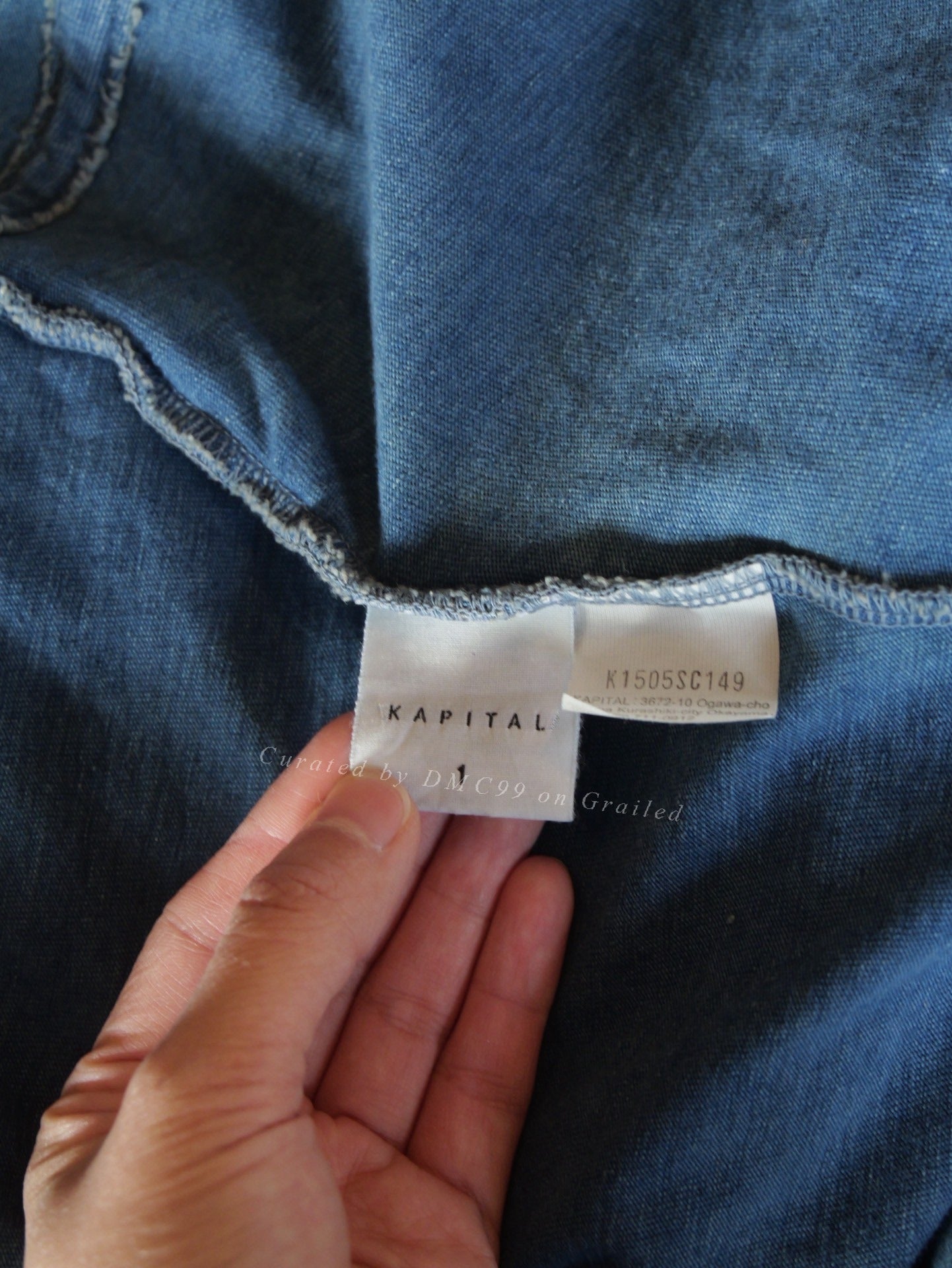 Kapital Indigo Dyed Frayed Top