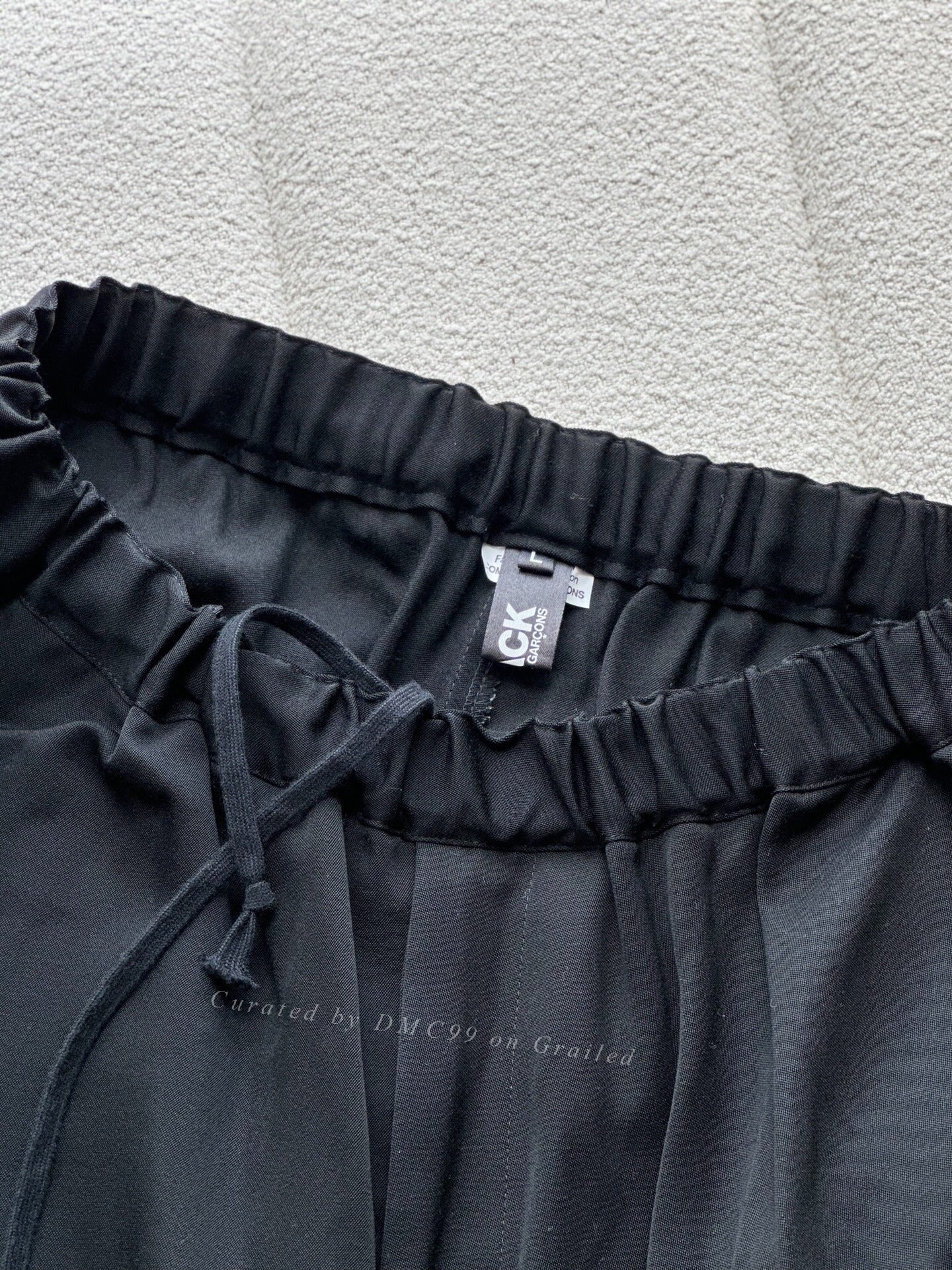 COMME DES GARCONS Black Elastic Waist Casual Pants