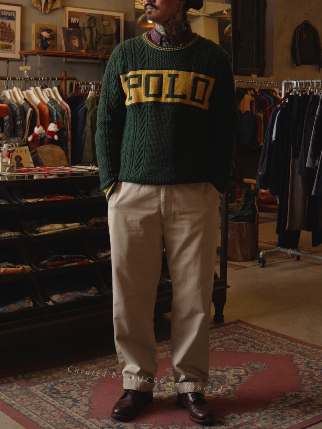 Ralph Lauren Chunky Knit Colorblock Crewneck Sweater