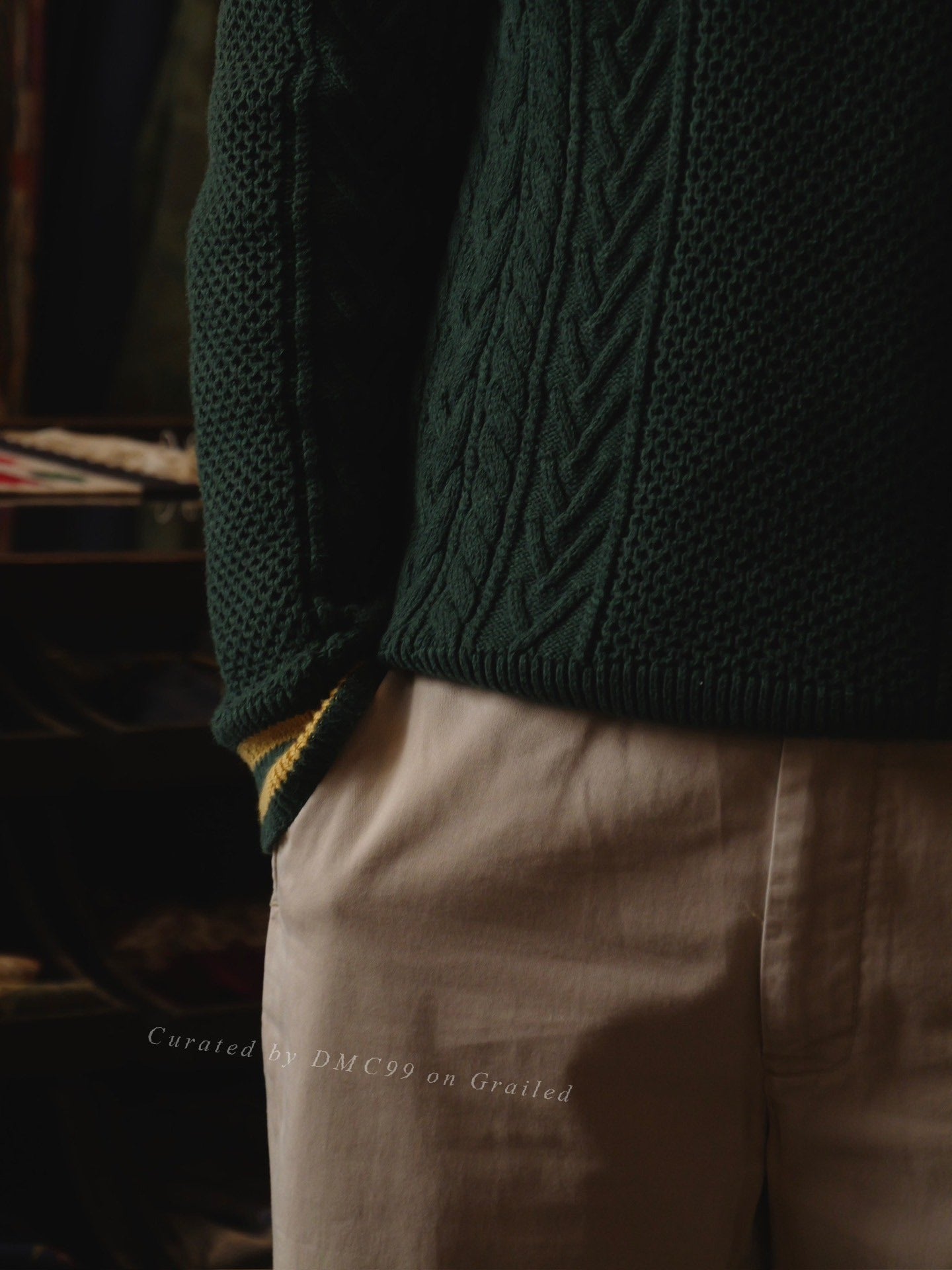 Ralph Lauren Chunky Knit Colorblock Crewneck Sweater