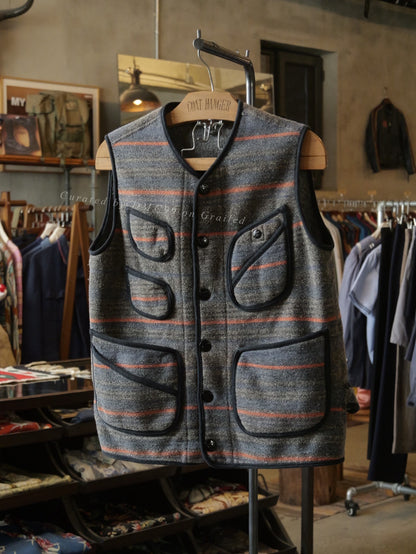 Kapital Multi-pocket Striped Vest