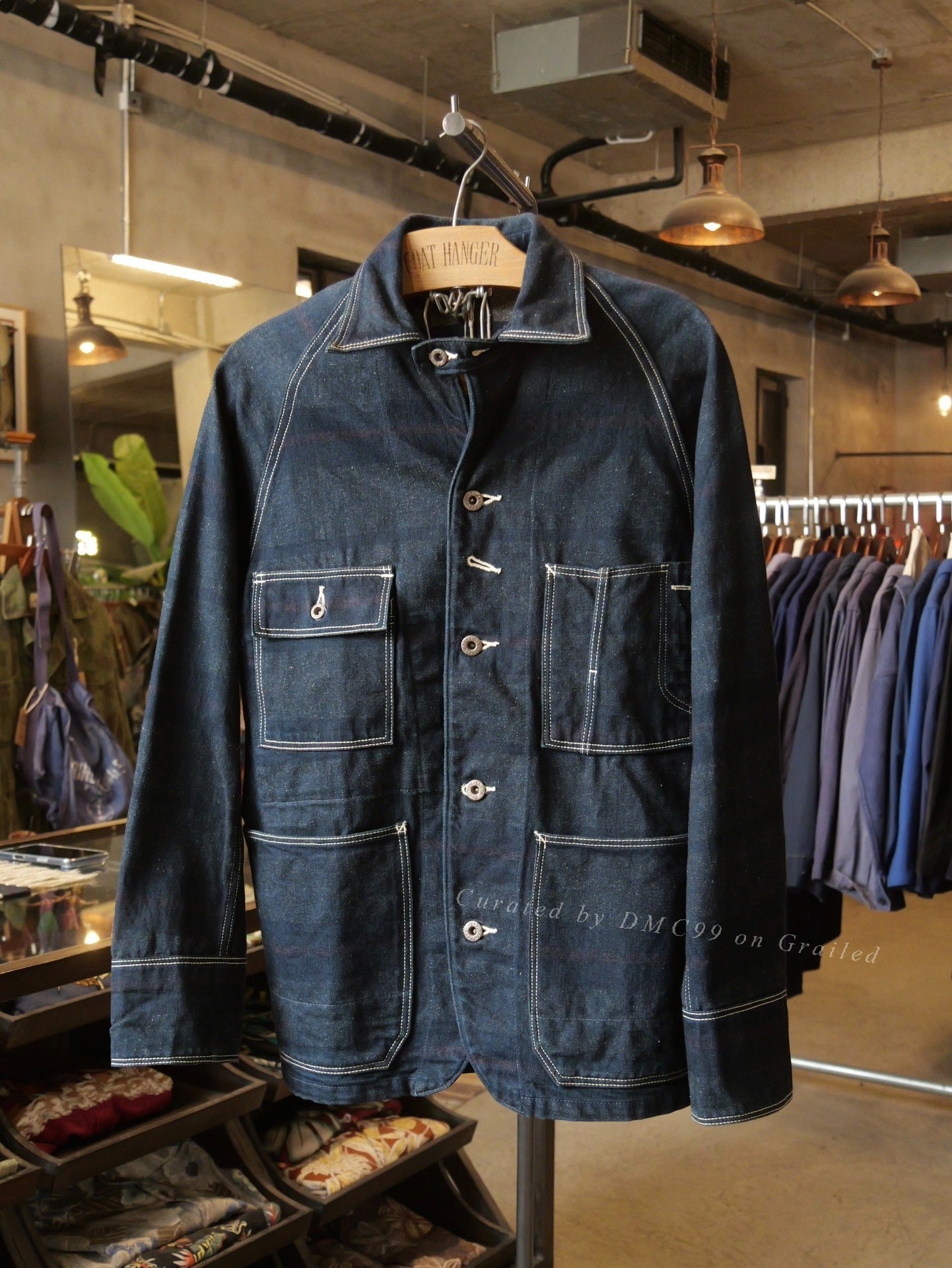 Kapital Pinstripe Denim Work Jacket