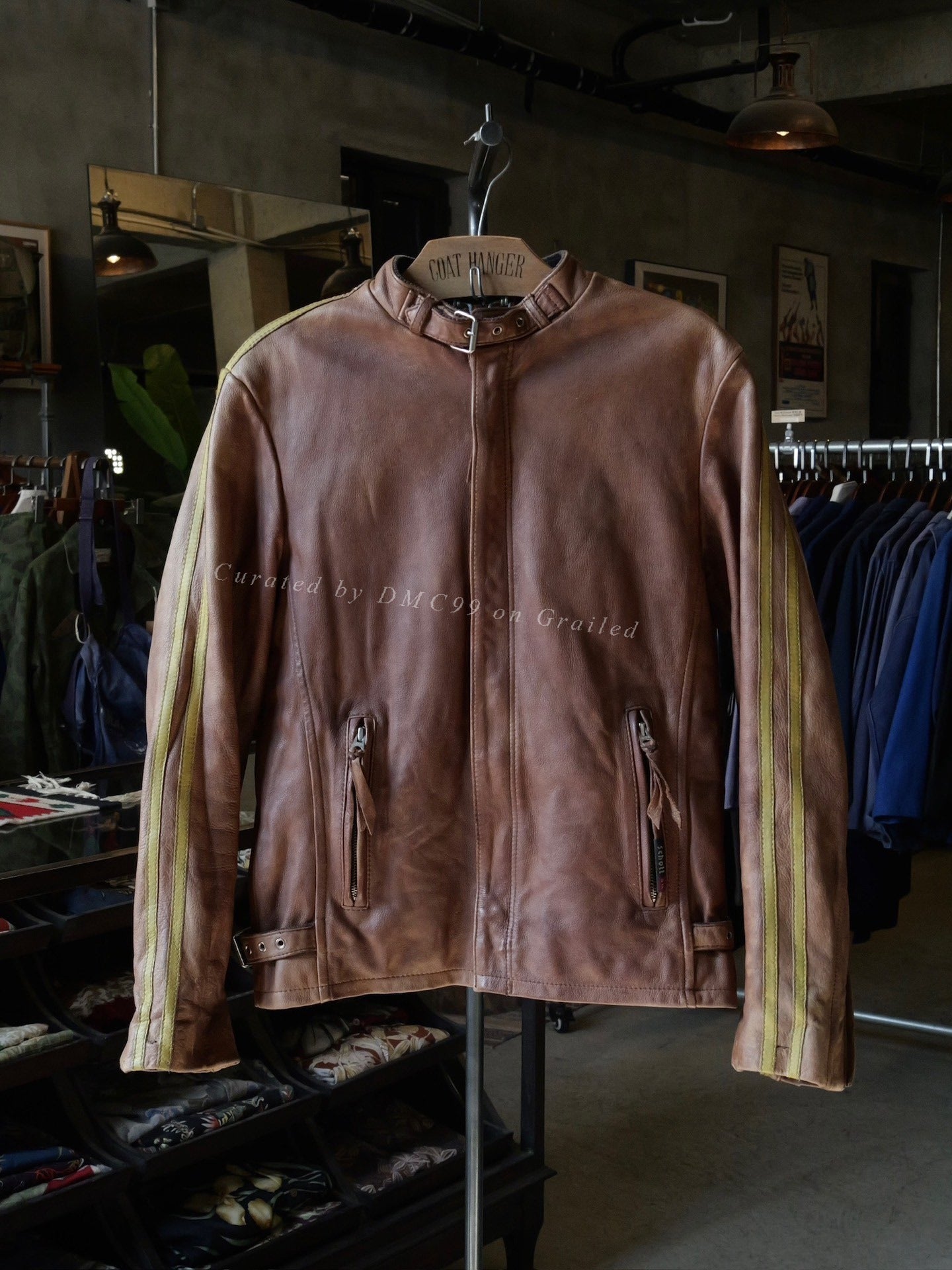 Schott Cowhide Caferacer Motorcycle Jacket