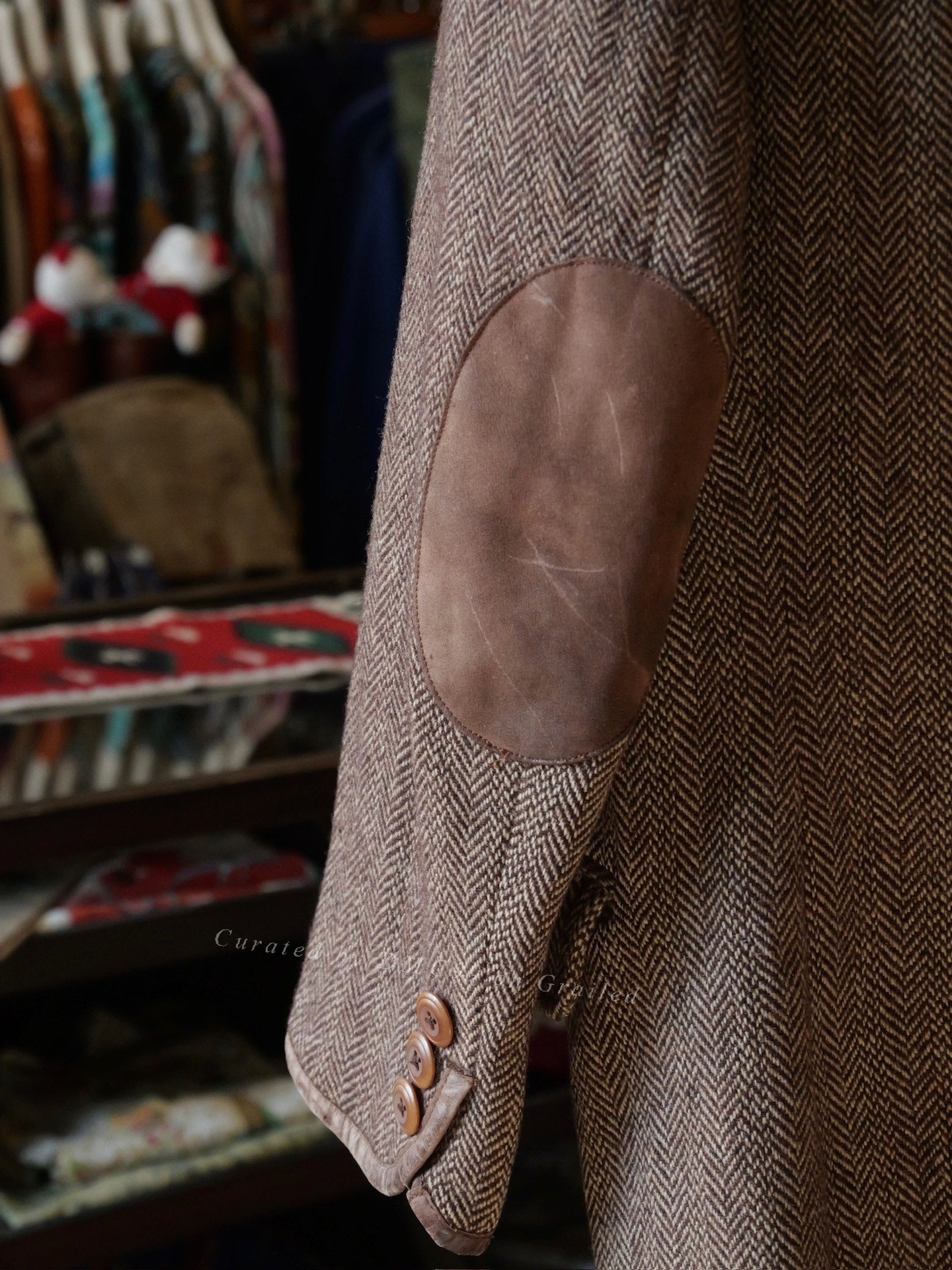 Ralph Lauren 1990s Country Knit Leather Suit
