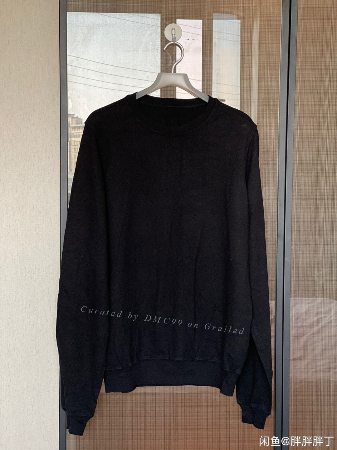 Rick Owens Men's Black Long-Sleeve Sweatshirt
