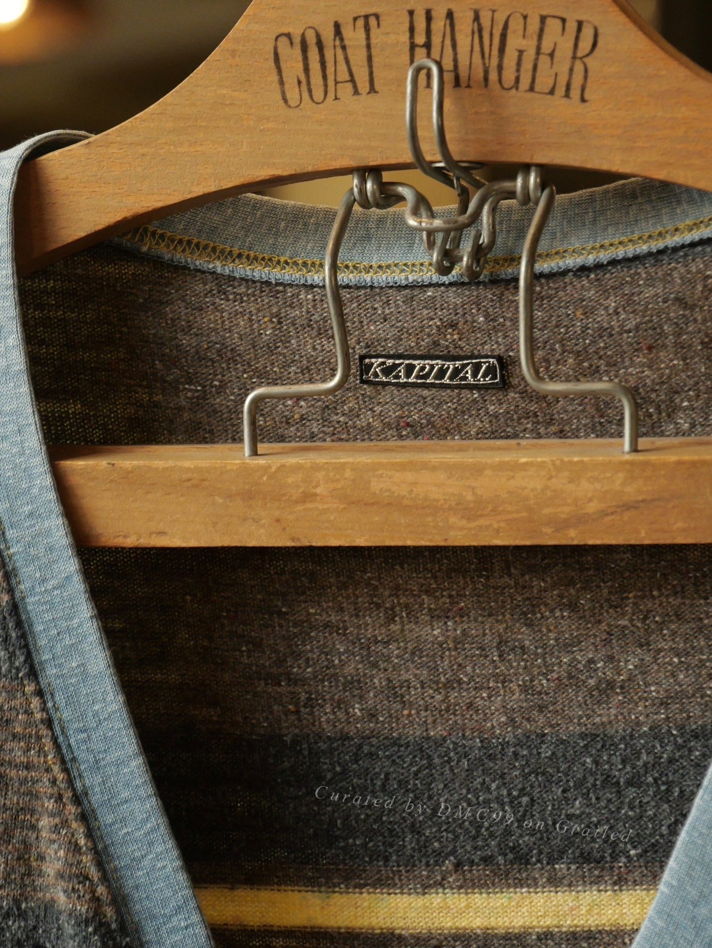 Kapital Three-Pocket Striped Cardigan