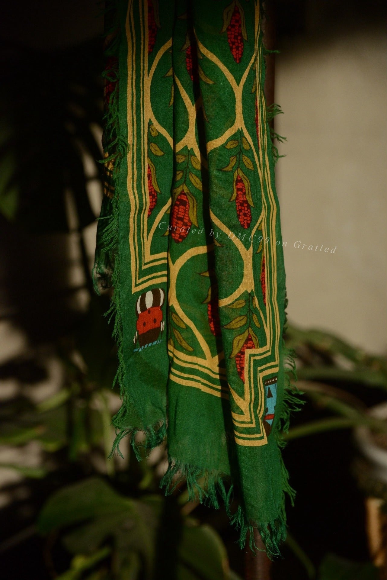 Kapital Corn Pattern Thin Silk Scarf