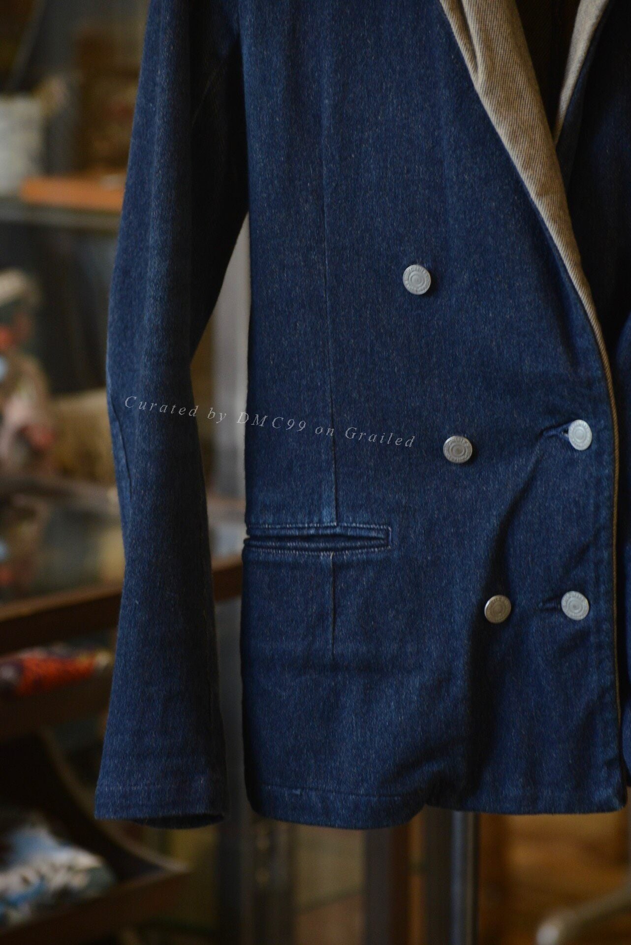 Kapital Double-Breasted Denim Blazer