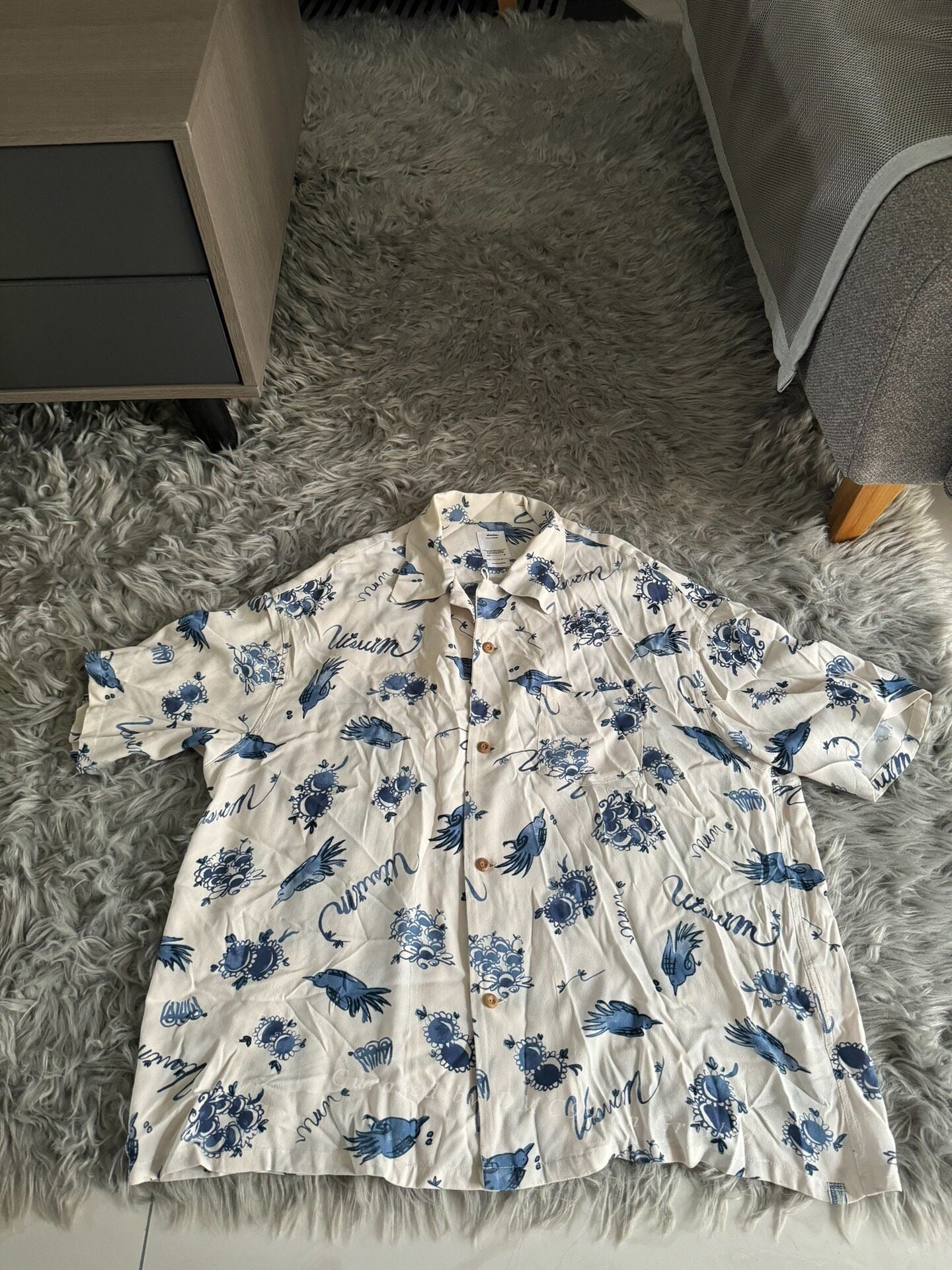 visvim White Printed Short-Sleeve Shirt