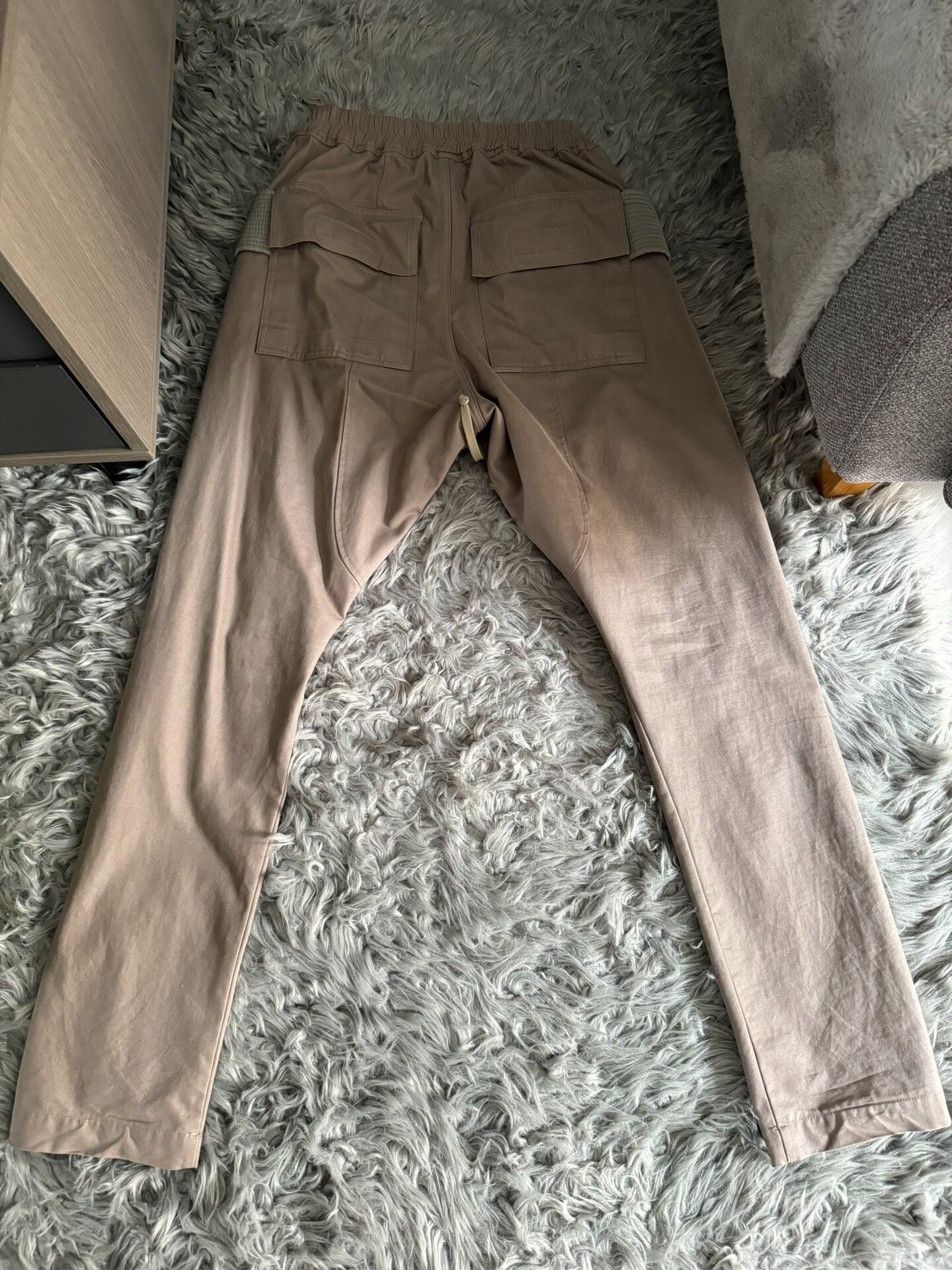 Rick Owens Suede Nylon Double Ring Pants