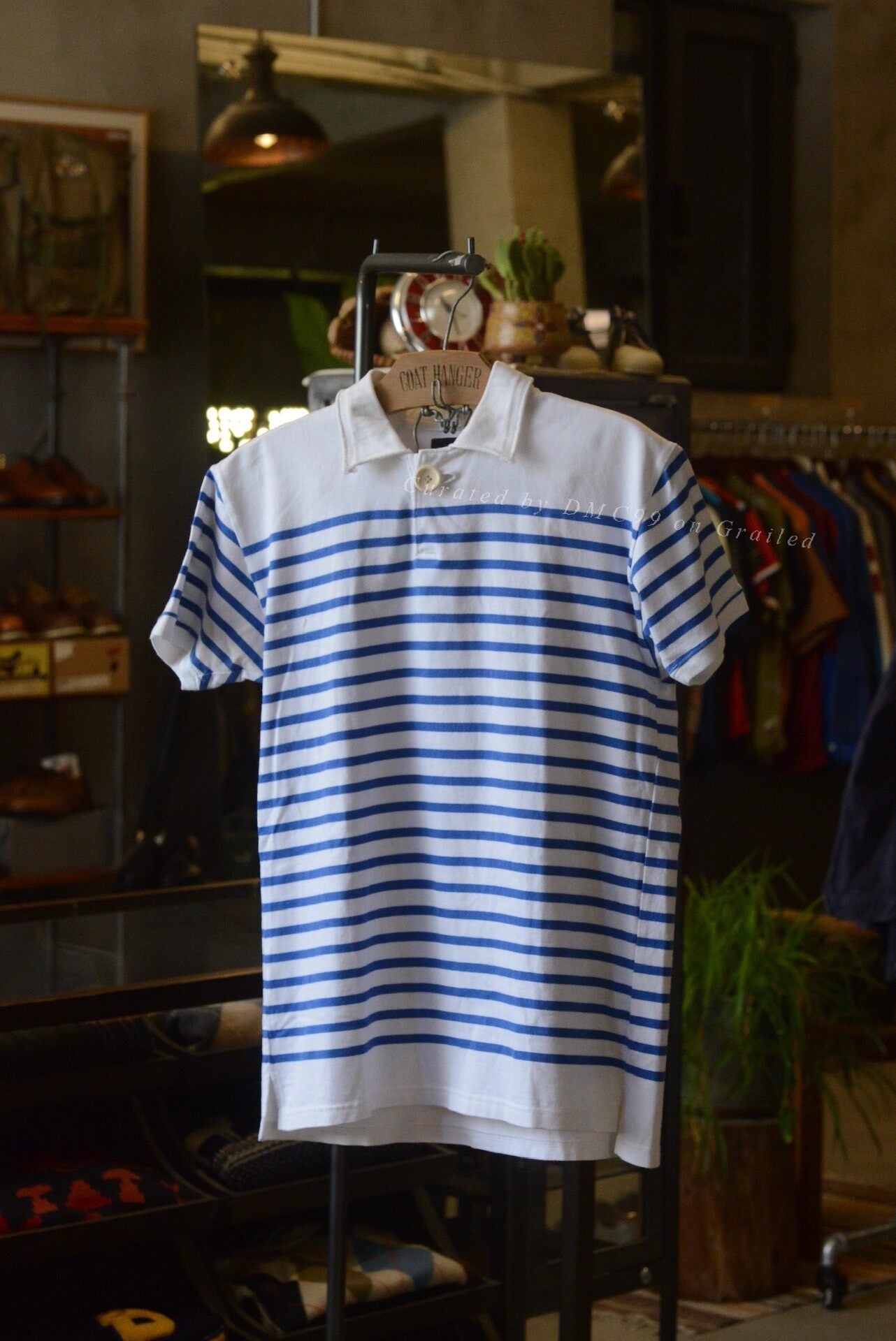 Kapital Horizontal Stripe Short Sleeve Polo