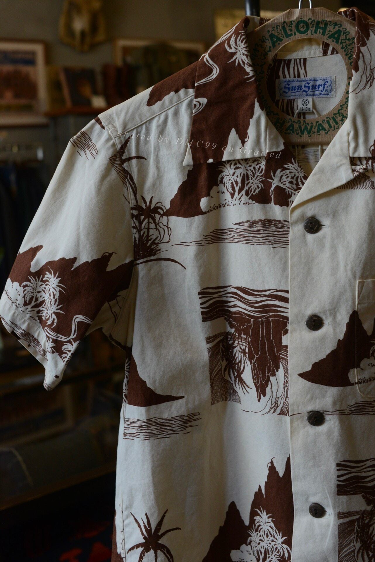 SunSurf Palm Tree Aloha Cotton Shirt