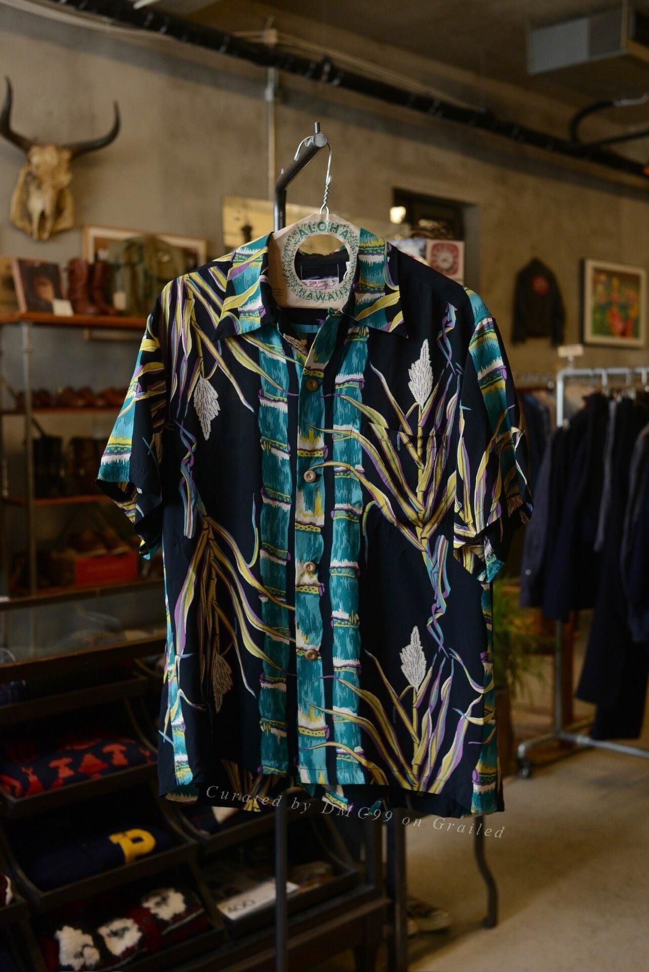 SunSurf Bamboo Aloha Wooden Button Shirt