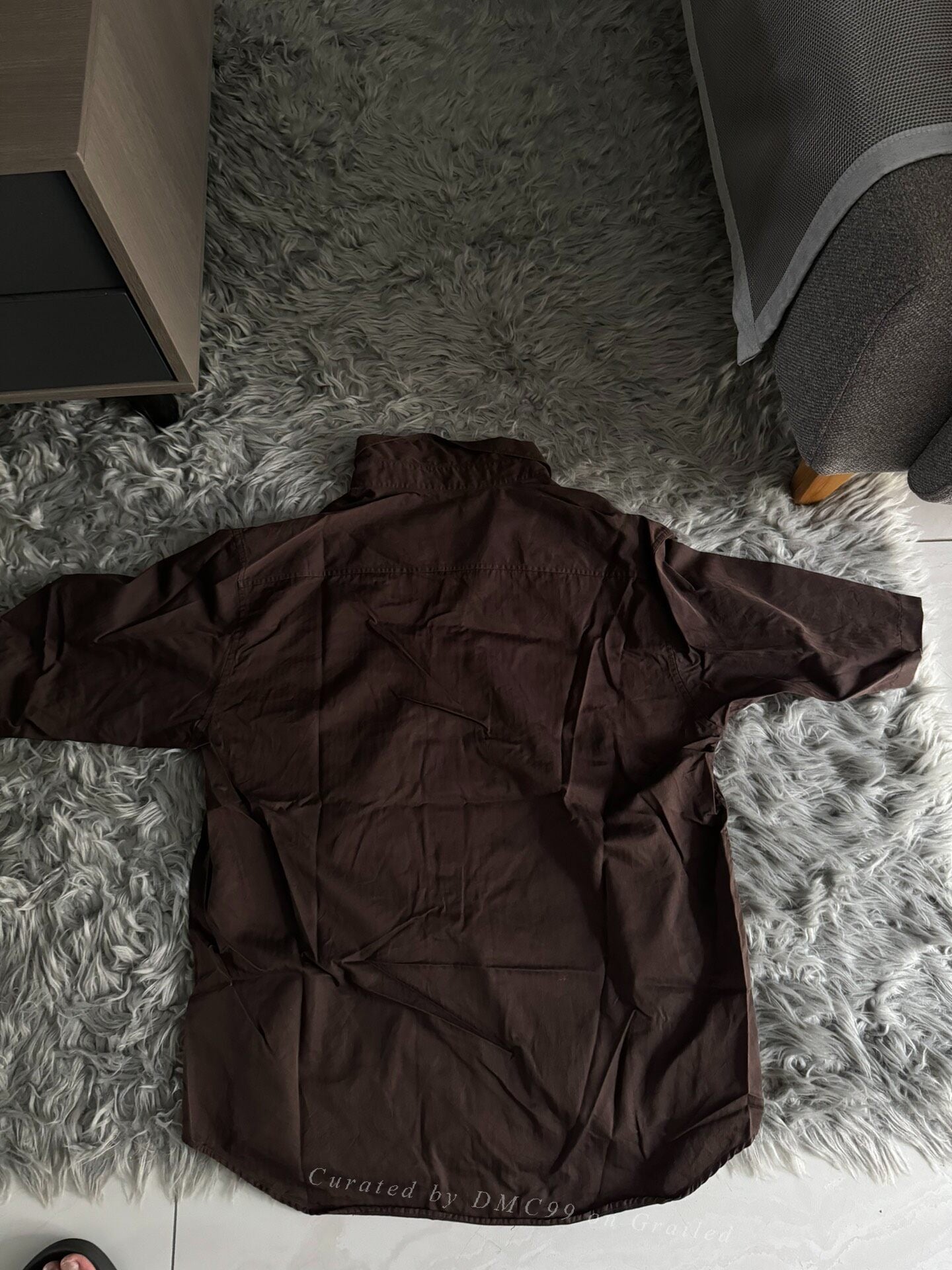 Auralee Brown Short-Sleeve Shirt