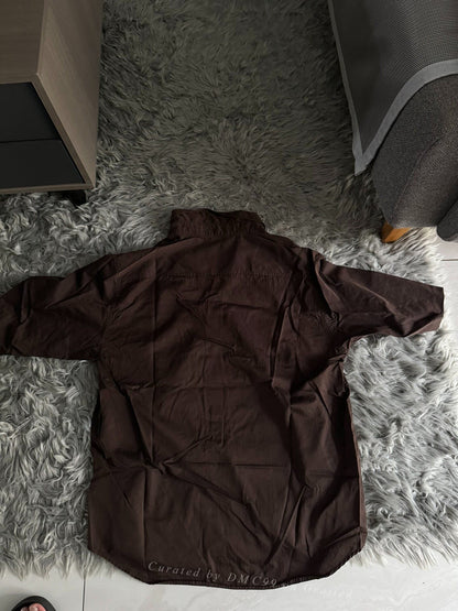 Auralee Brown Short-Sleeve Shirt