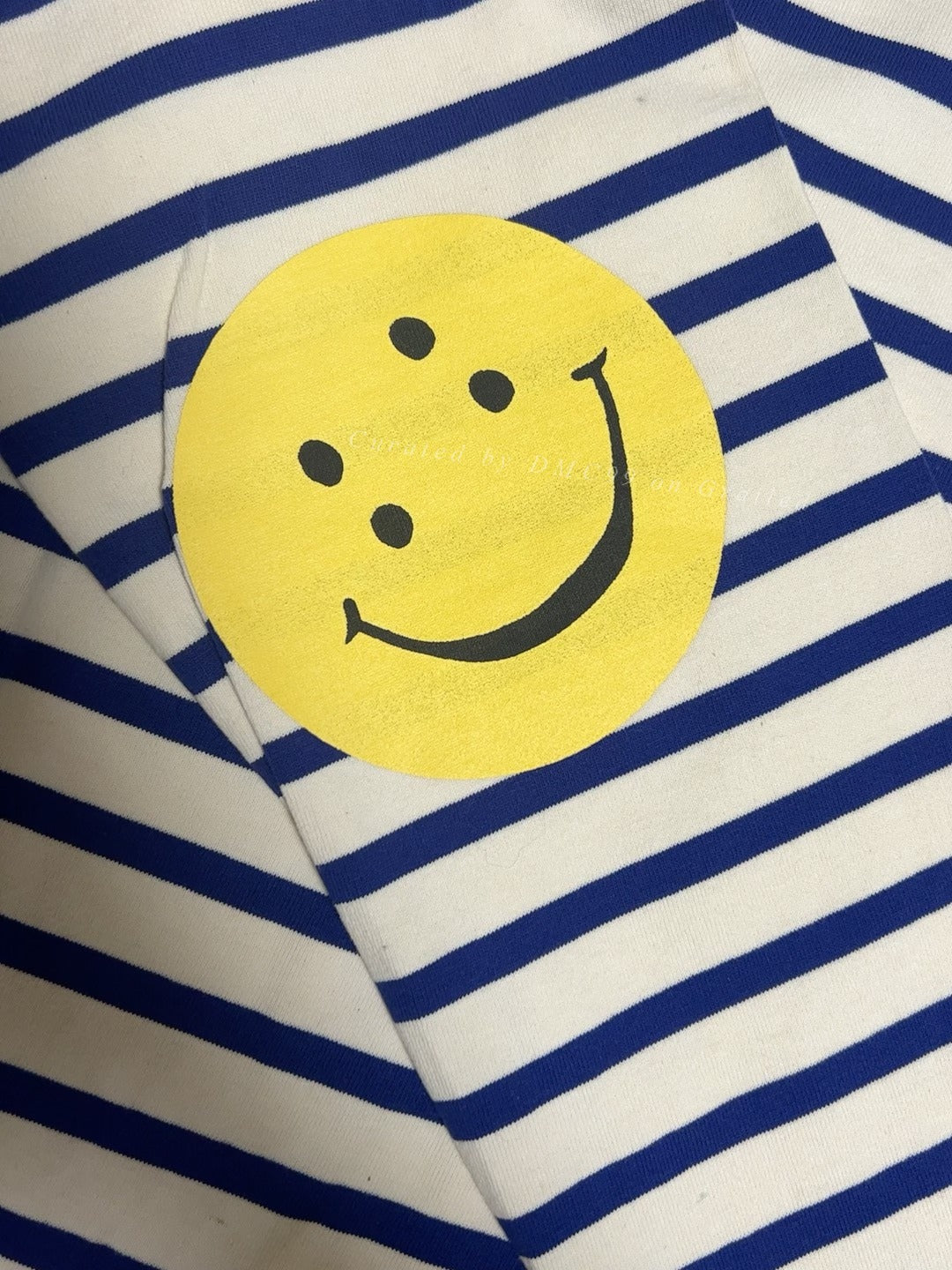 Kapital  Smiley Blue Striped T-shirt