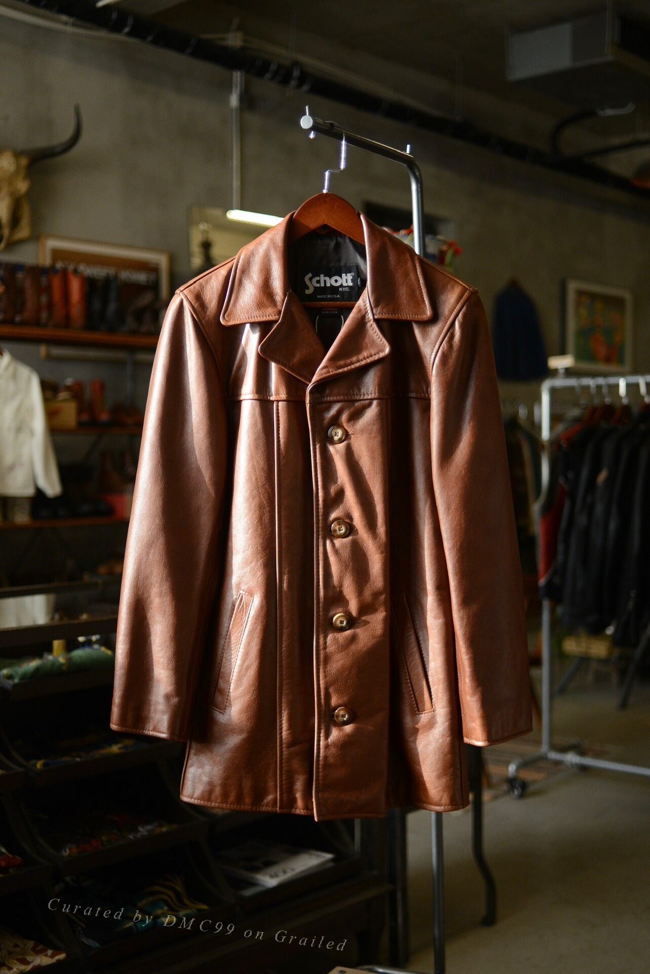 Schott 807 Carcoat American-Made Cowhide XS
