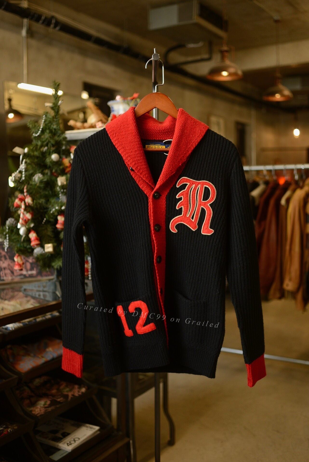 Ralph Lauren Ivy Style Shawl Collar Wool Cardigan