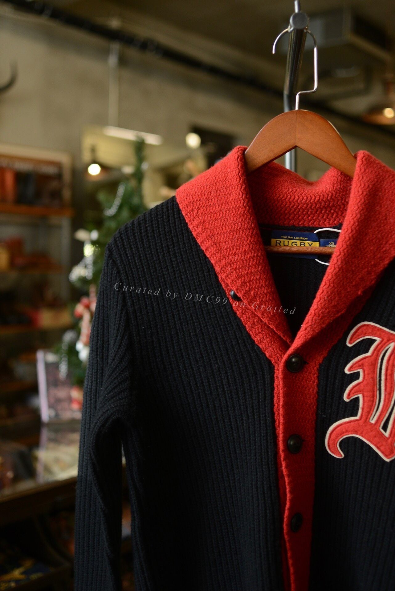 Ralph Lauren Ivy Style Shawl Collar Wool Cardigan