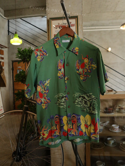 Sunsurf 1990s Hula Girl Aloha Shirt