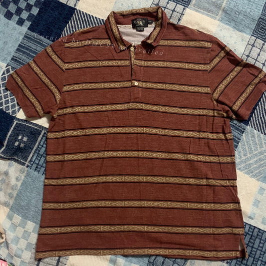 RRL Double RL Striped Polo Shirt
