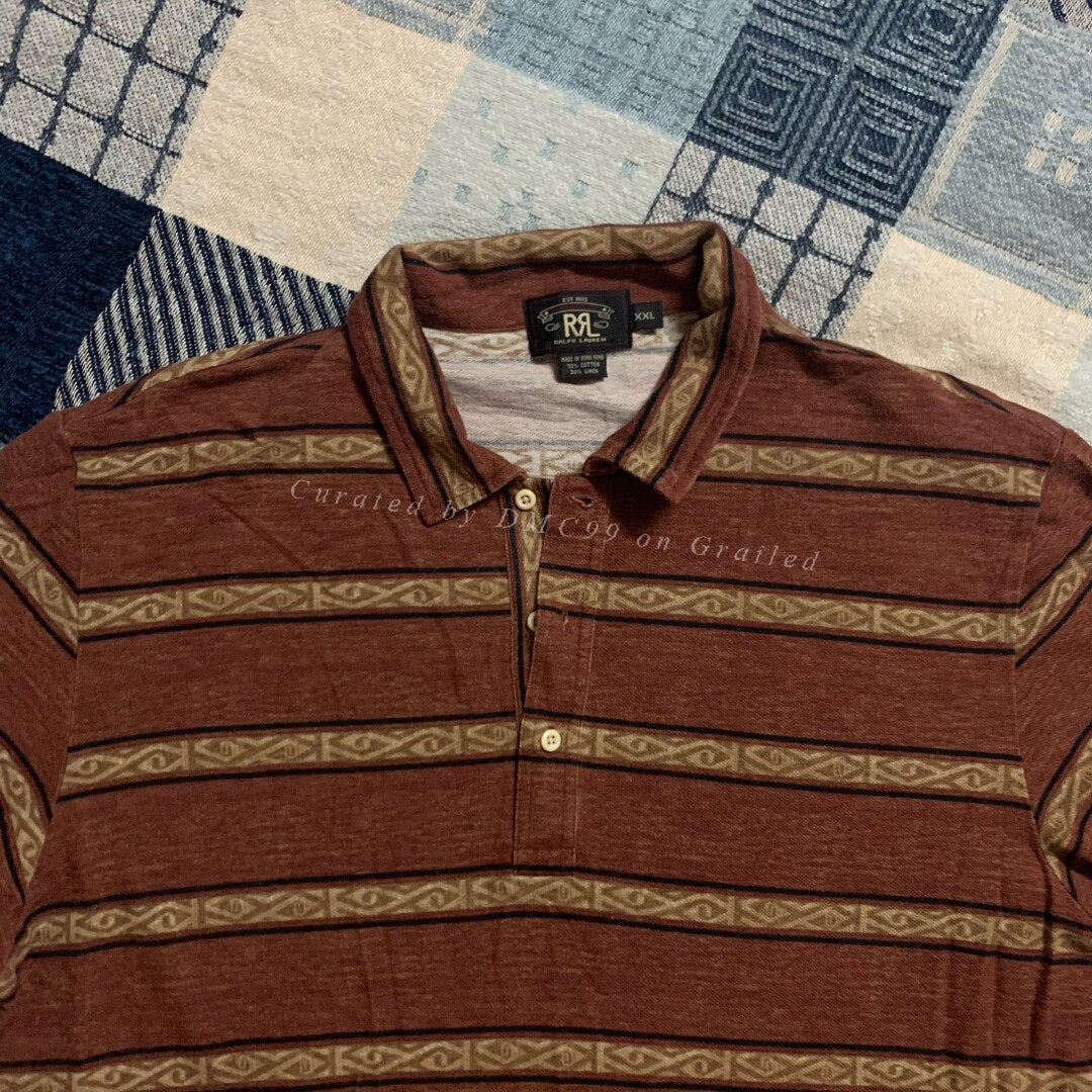 RRL Double RL Striped Polo Shirt