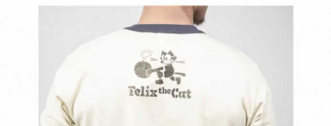 TOYS MCCOY Felix the Cat Thick Crewneck T-shirt