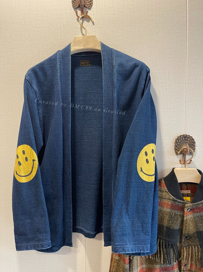 Kapital Indigo Dyed Smiley Robe