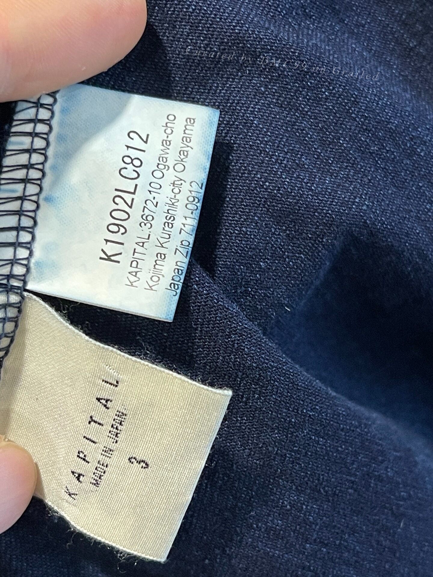 Kapital Indigo Dyed Smiley Robe