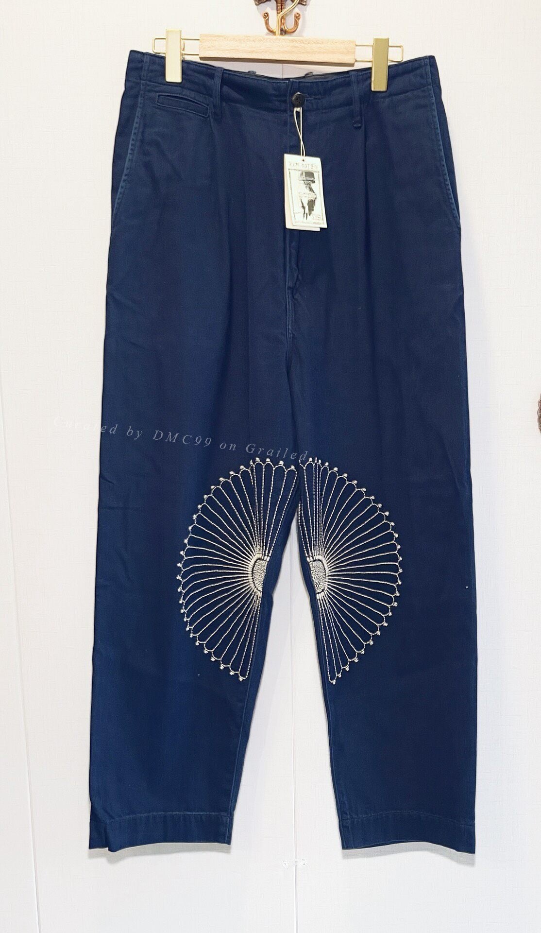 Kapital Chrysanthemum Embroidery High-Waist Pants