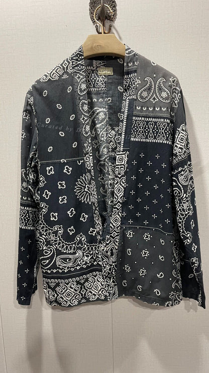 Kapital Thin Bandana Patchwork Cardigan Robe